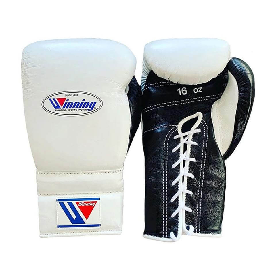 Winning Boxing Gloves Set White/Black Boxing Kit
