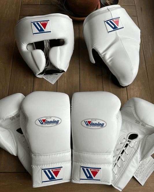 Winning Boxing Gloves Set White Sparring Set
