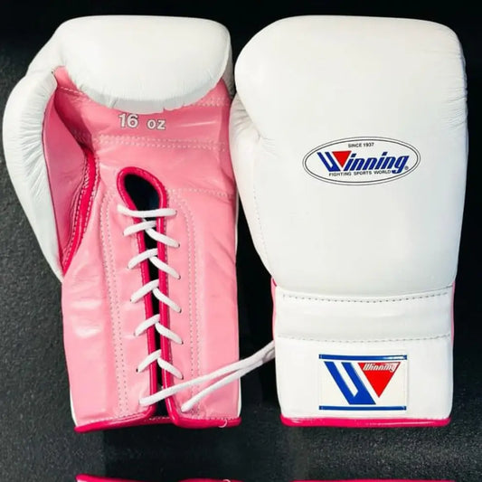 Winning Boxing Gloves White/Light-Pink Fight Gear