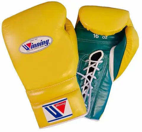 Winning Boxing Gloves Yellow/Green Training