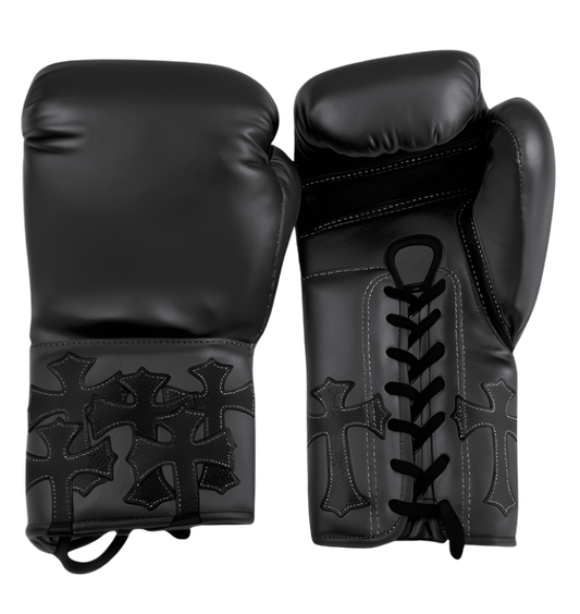 Winning Boxing Gloves Black Lace-Up