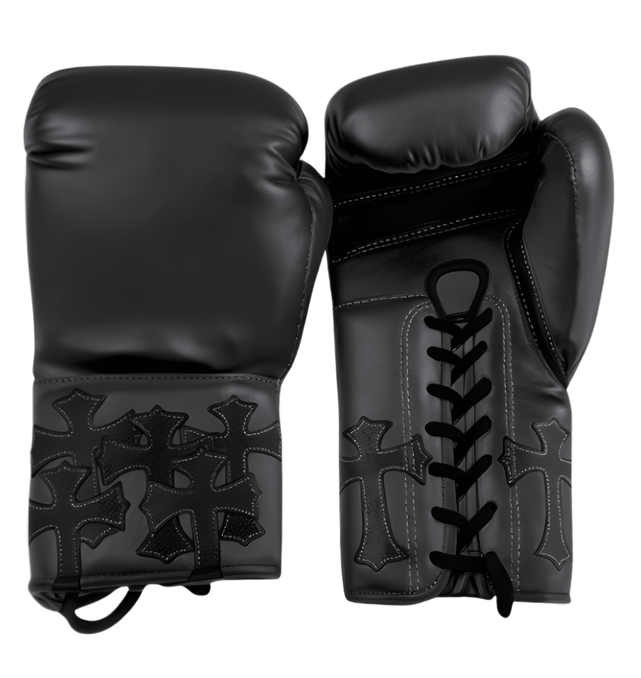 Winning Boxing Gloves Black Lace-Up
