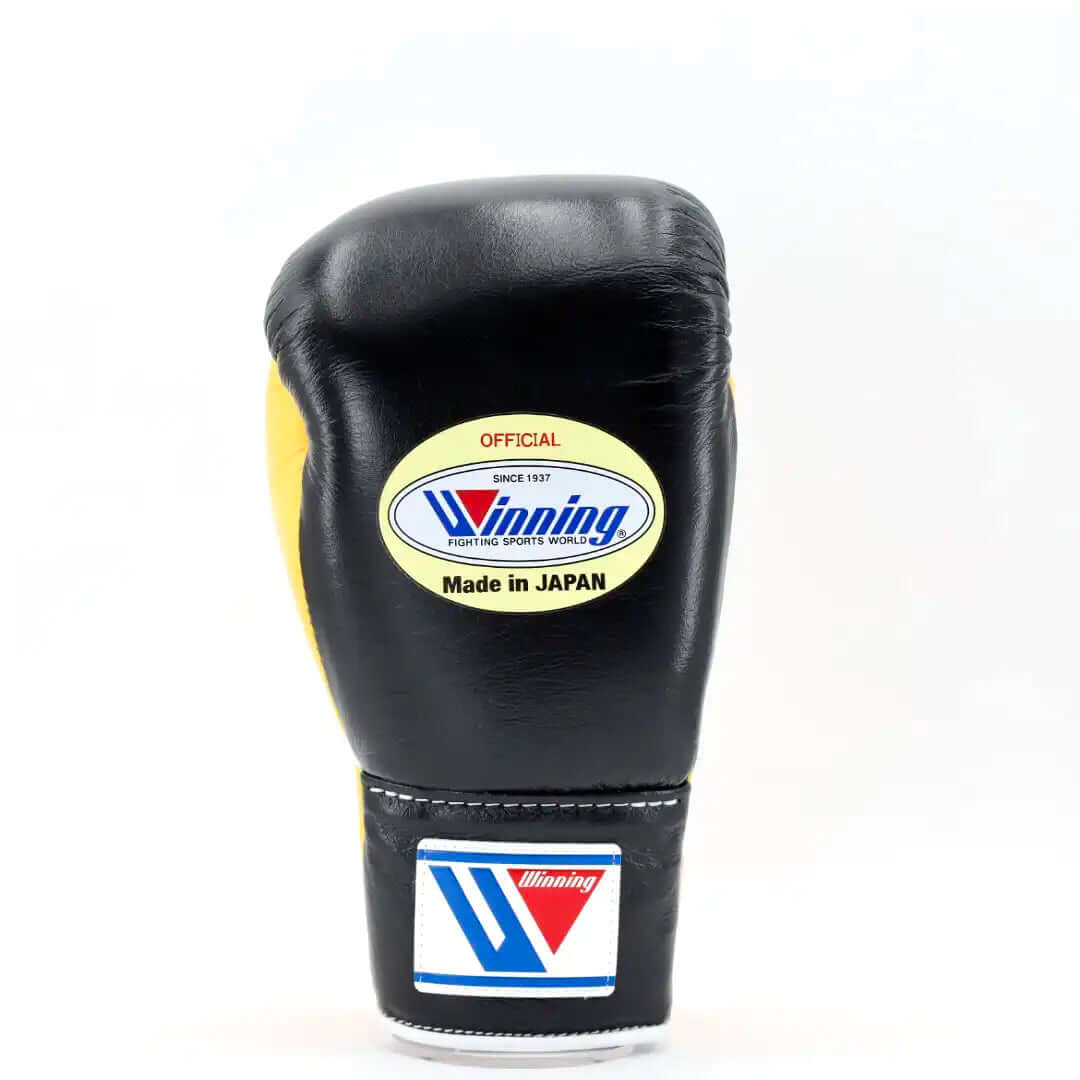 Winning Boxing Gloves Black/Gold Lace-Up