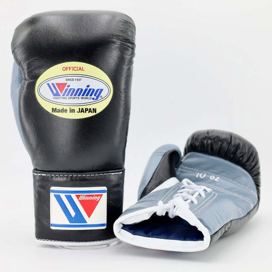 Winning Boxing Gloves Black/Grey Heavy Bag
