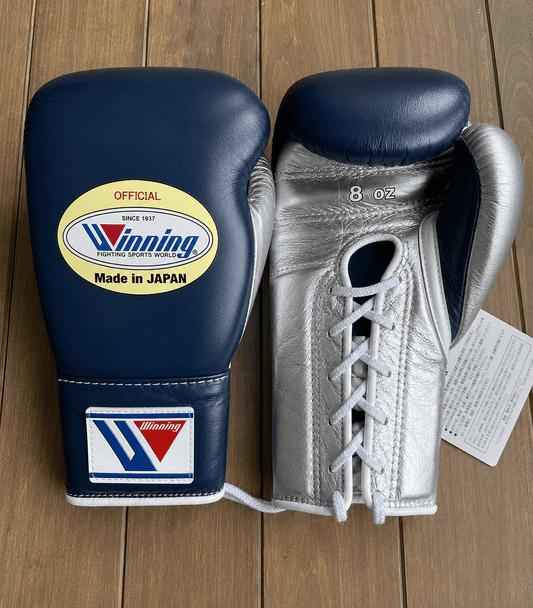 Winning Boxing Gloves Dark-Blue/Silver Boxing Training