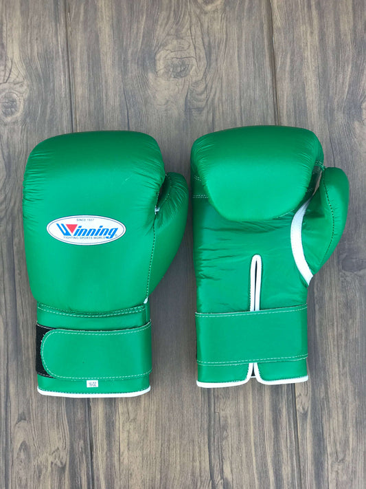 Winning Boxing Gloves Green Leather