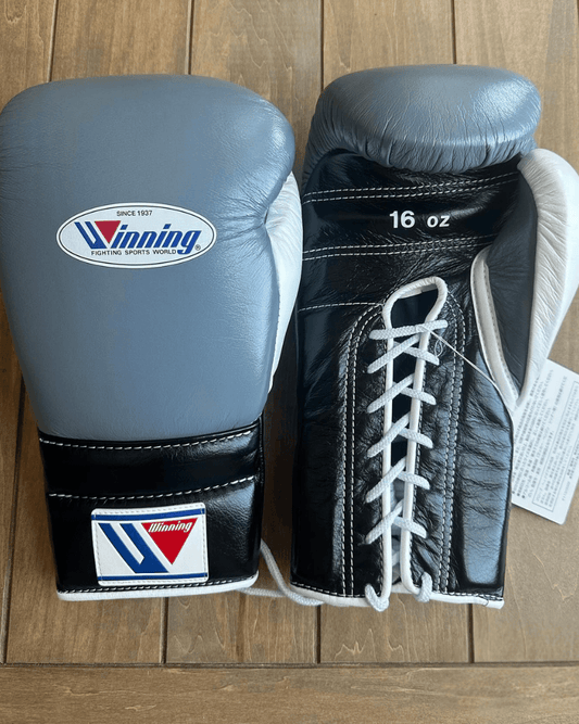 Winning Boxing Gloves Grey/Black/White Custom Fit