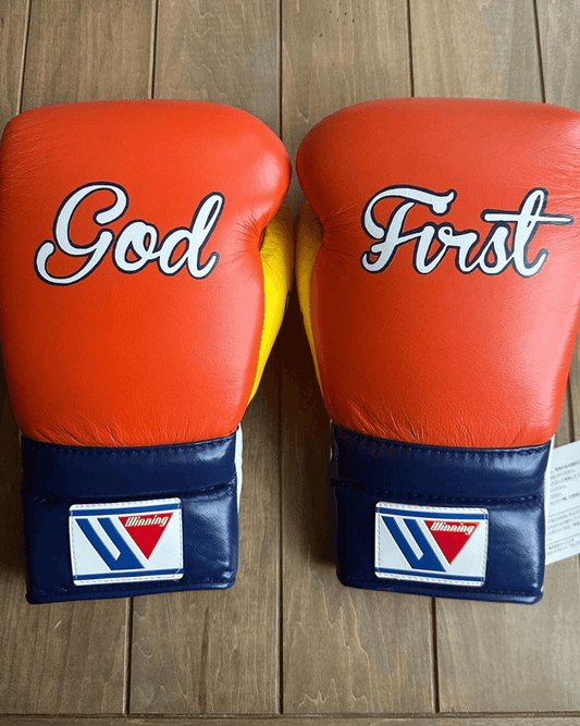 Winning Boxing Gloves Orange/Purple/Yellow Competition