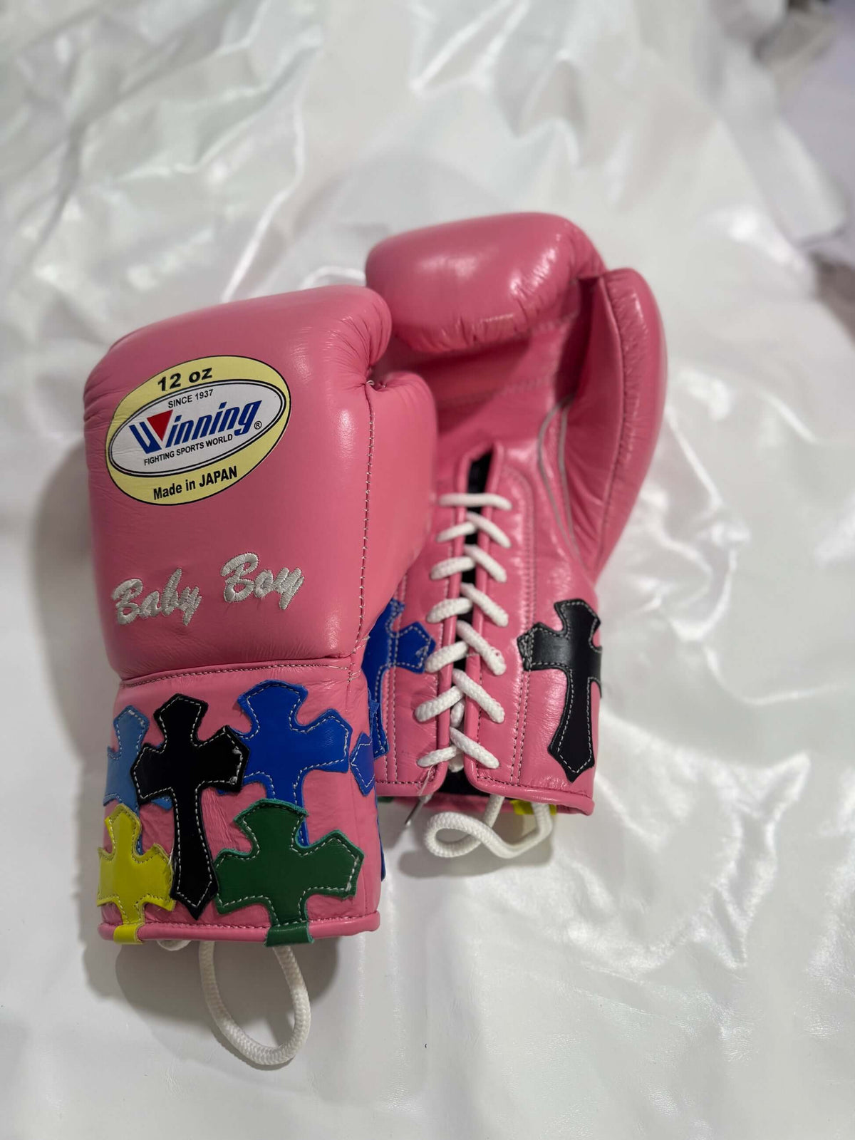 Winning Boxing Gloves Pink Competition