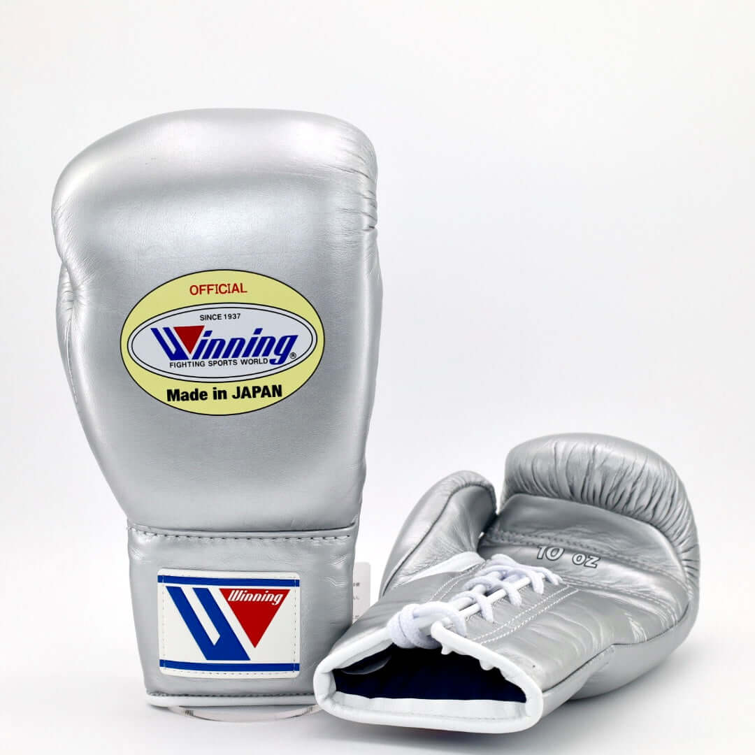 Winning Boxing Gloves Silver Custom