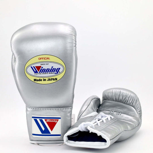 Winning Boxing Gloves Silver Custom