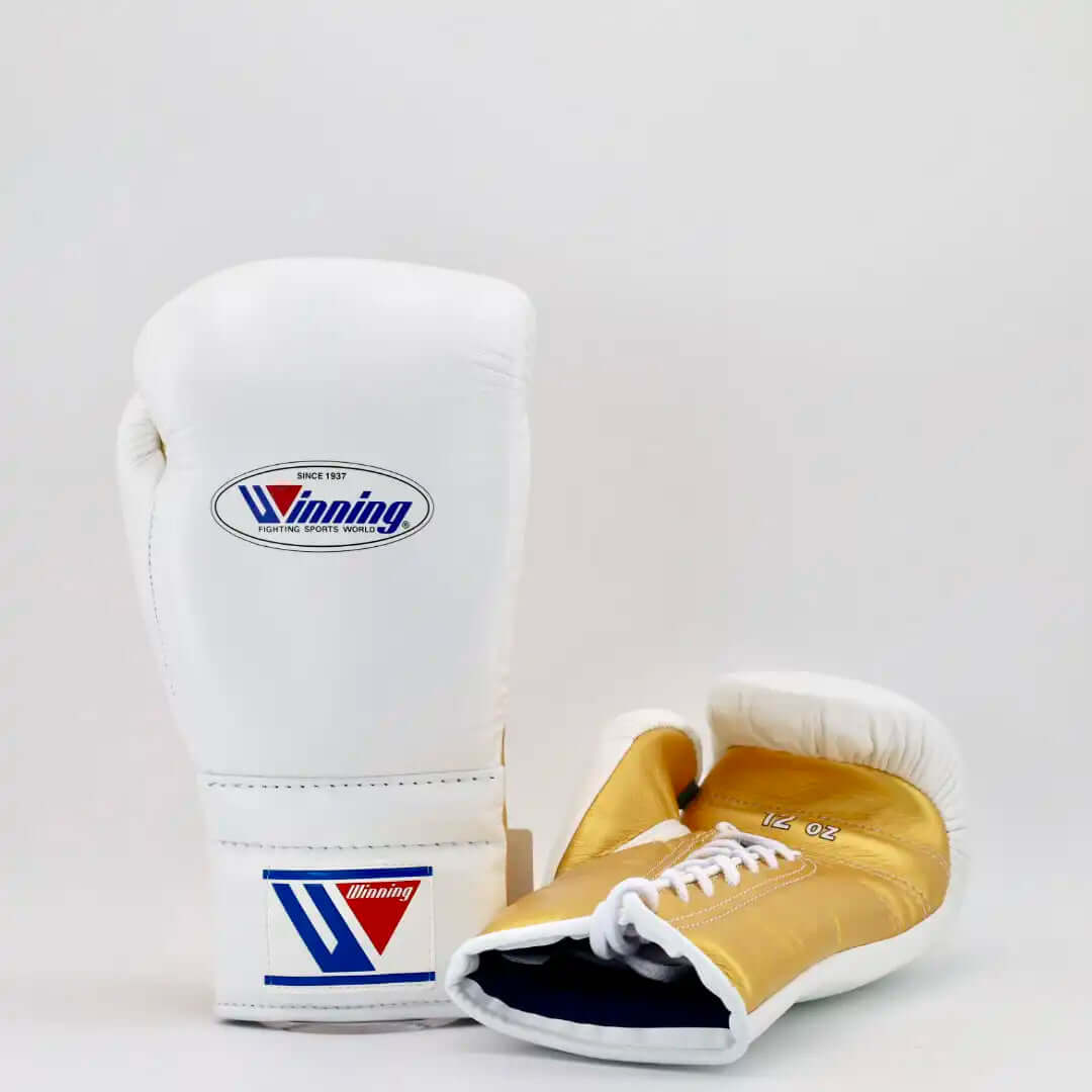 Winning Boxing Gloves White/Gold Fitness Boxing