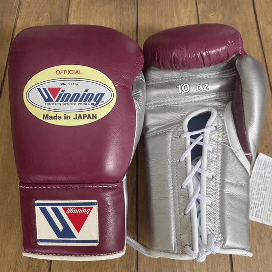Winning Boxing Gloves Wine/Silver Custom