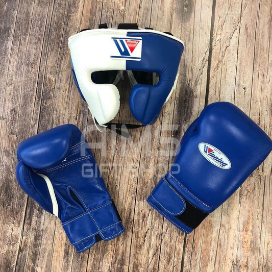 Winning Boxing Gloves Set Blue/White Training Set