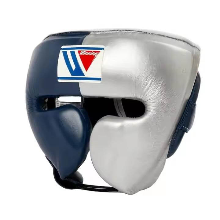 Winning Boxing Gloves Set Silver/Dark-Blue Complete Set