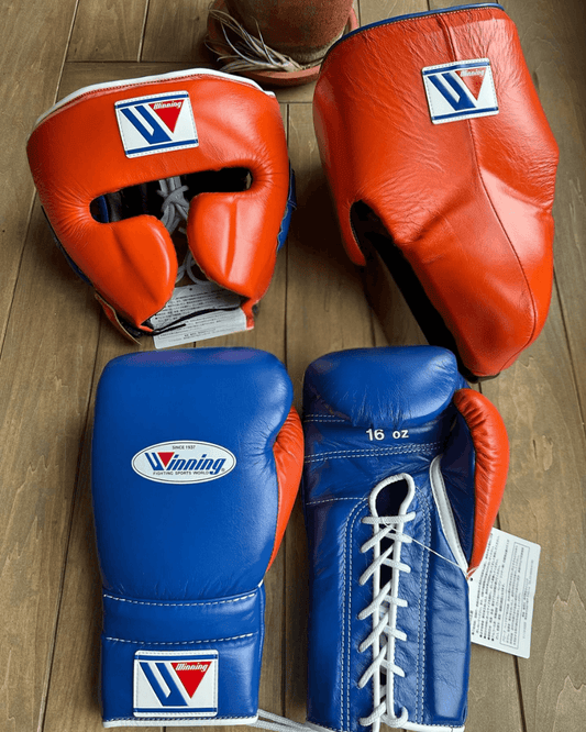 Winning Boxing Gloves Set Orange/Blue Custom Fit