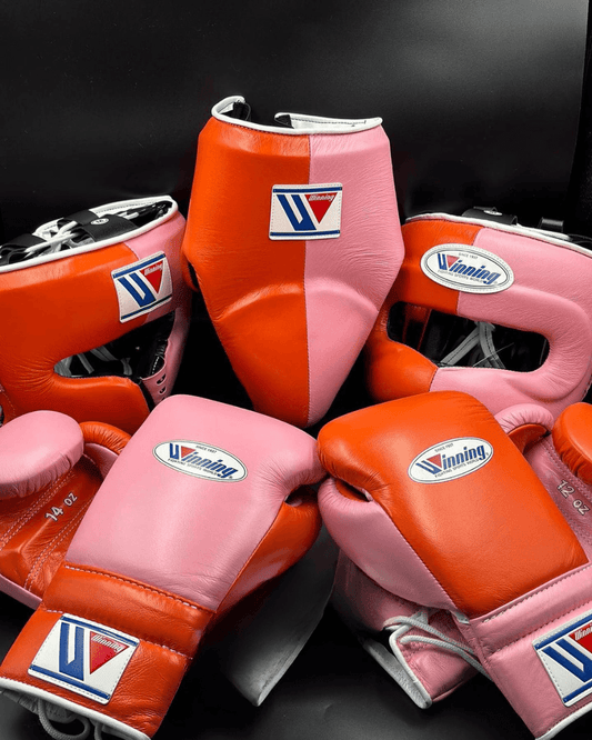 Winning Boxing Gloves Set Pink/Orange Fitness Boxing