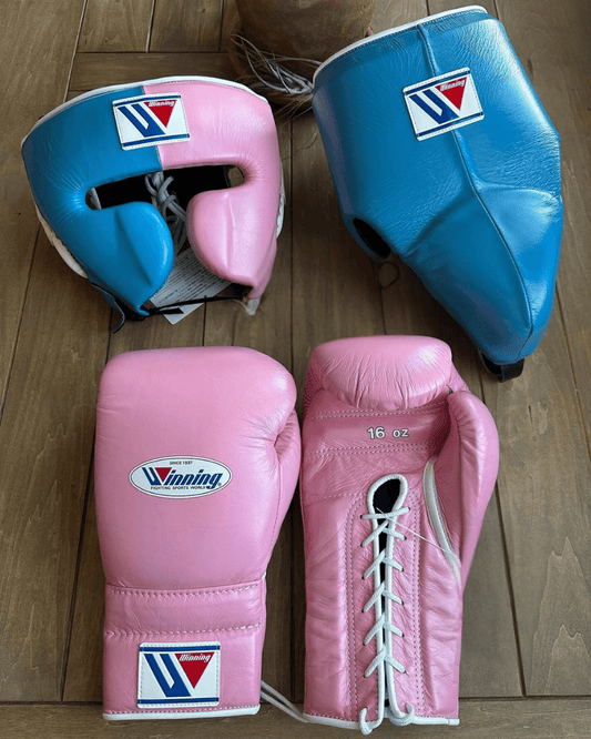 Winning Boxing Gloves Set Pink/Blue Training Set