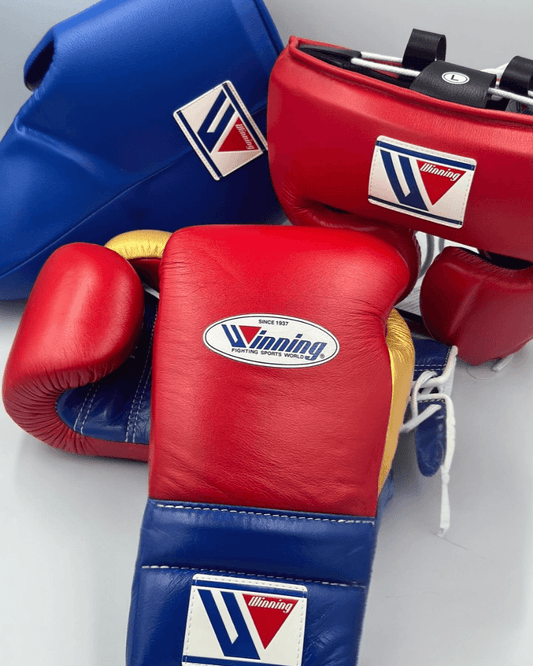 Winning Boxing Gloves Set Red/Blue/Yellow Complete Set