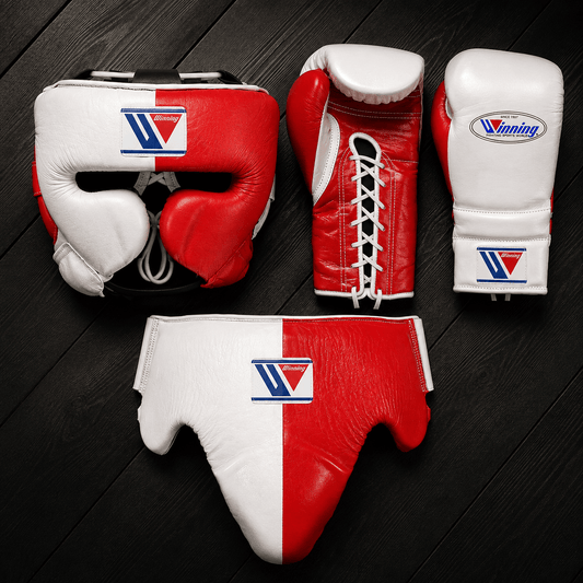 Winning Boxing Gloves Set Red/White Sparring Set