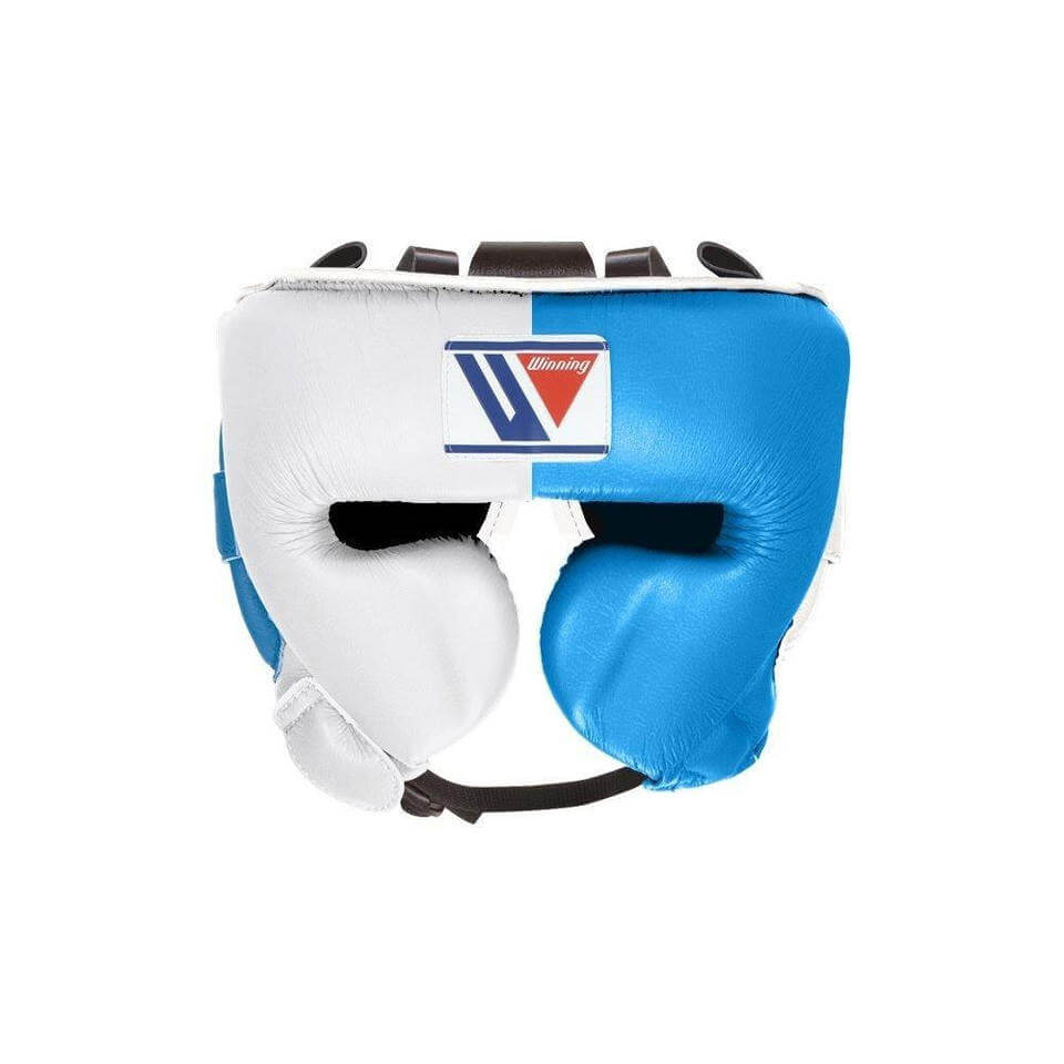Winning Boxing Gloves Set Blue/White Premium Leather