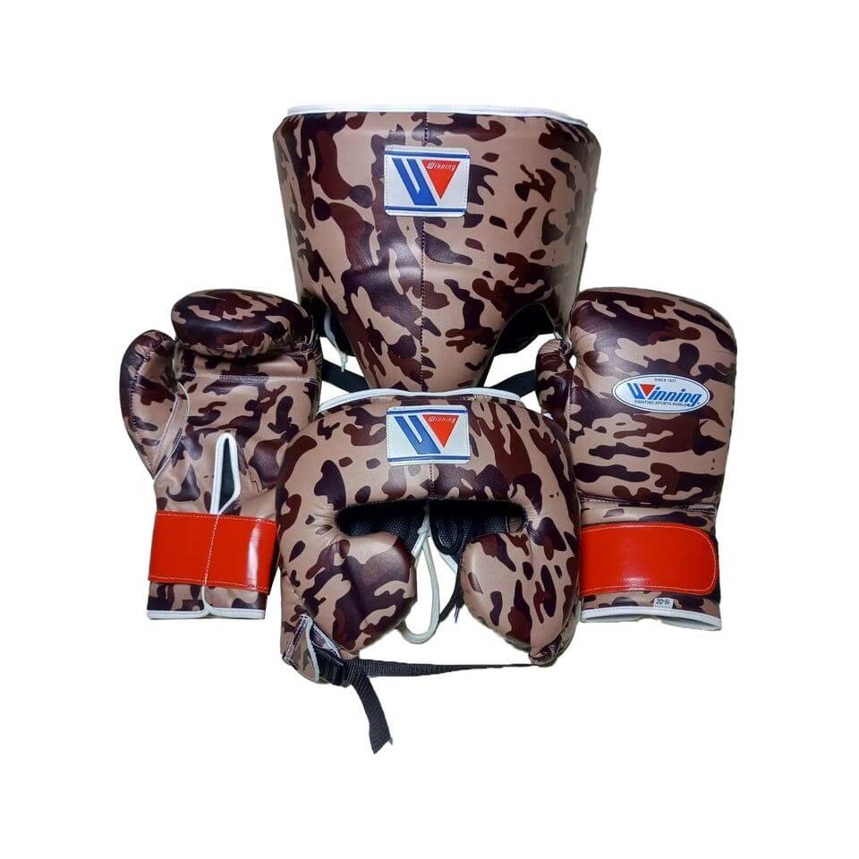 Winning Boxing Gloves Set Brown/Orange Boxing Kit