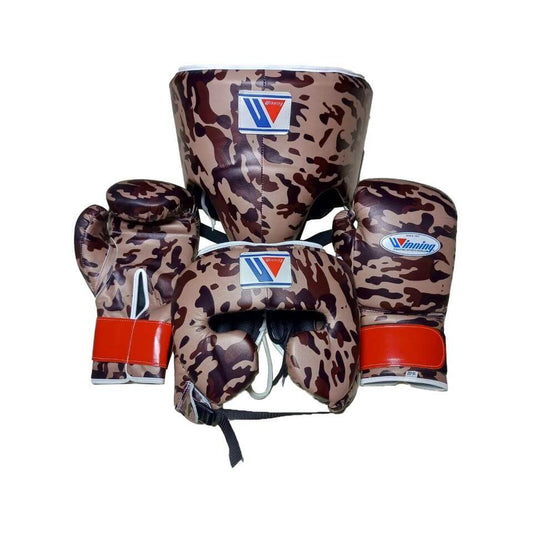 Winning Boxing Gloves Set Brown/Orange Boxing Kit