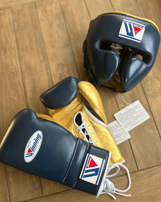 Winning Boxing Gloves Set Dark-Blue/Gold Training Set