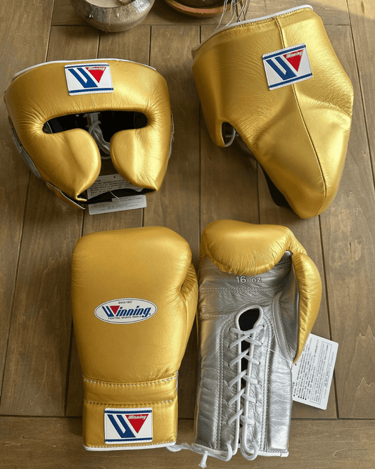 Winning Boxing Gloves Set Gold/Silver Sparring Set