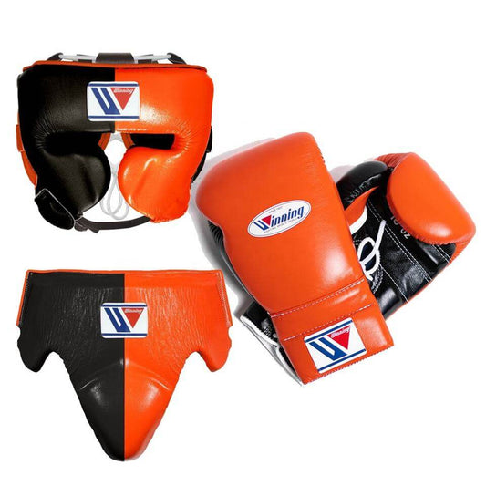 Winning Boxing Gloves Set Black/Orange Training Set