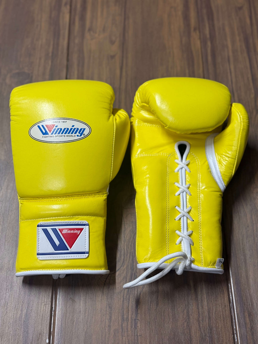 Winning Boxing Gloves Yellow Custom Fit