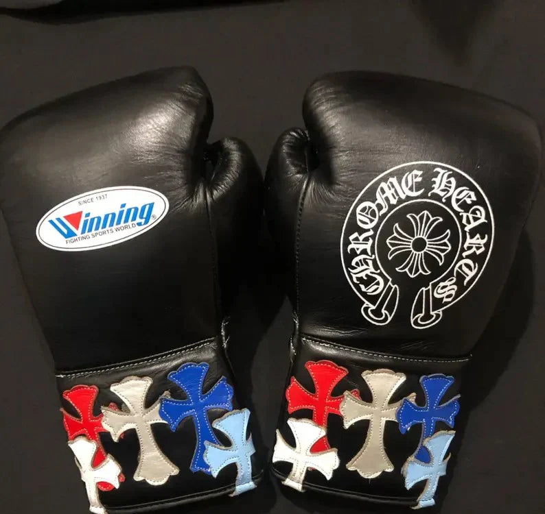 Winning Boxing Gloves Black Heavy Bag