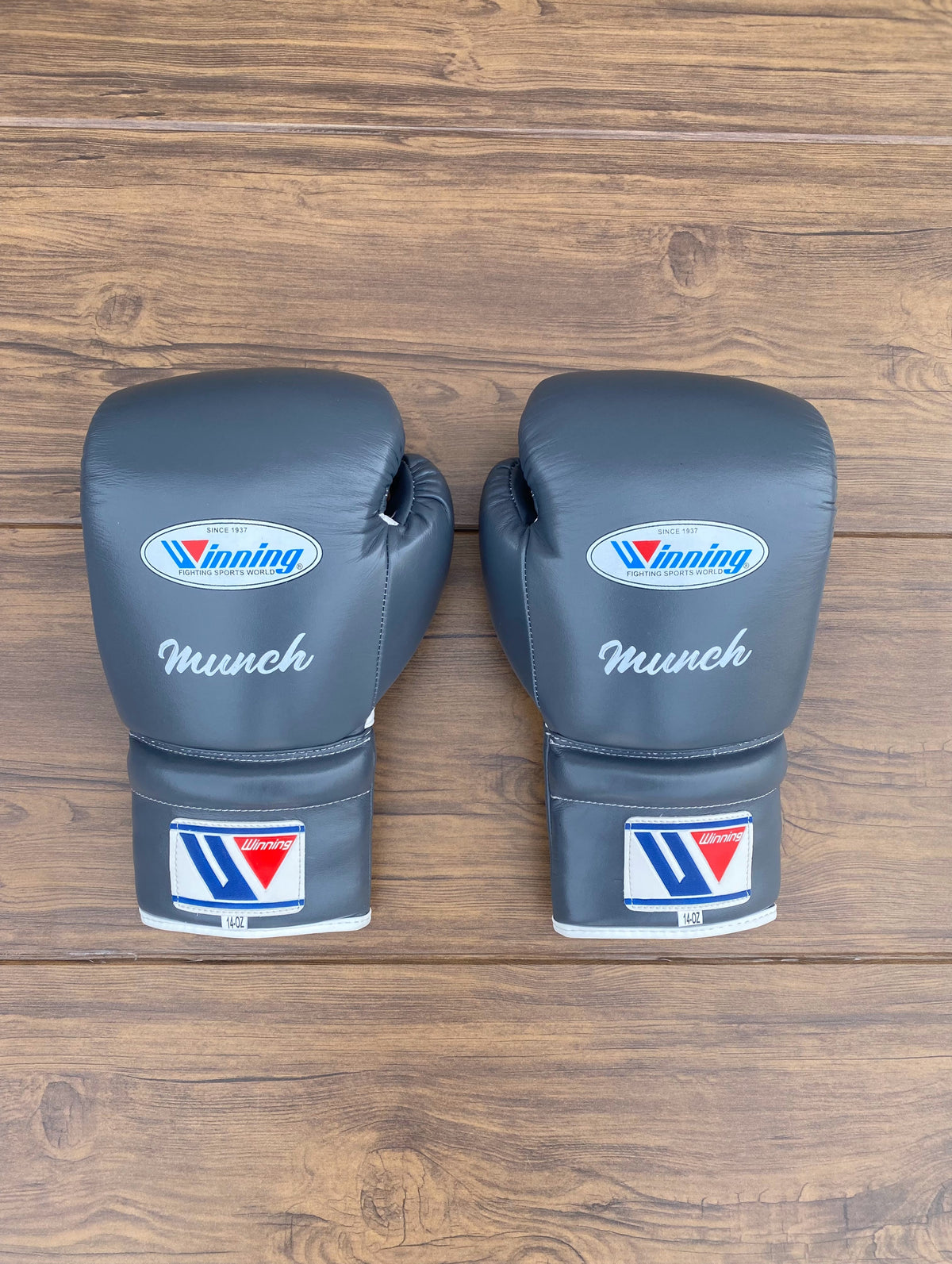 Winning Boxing Gloves Grey Lace-Up Training