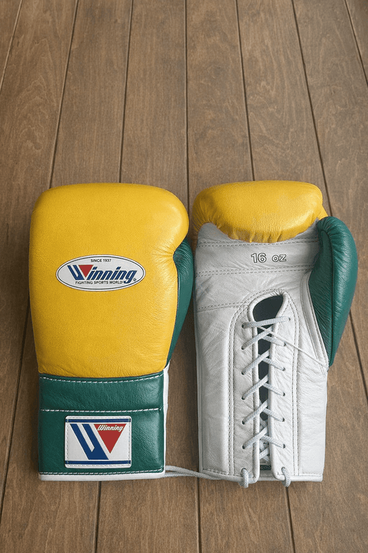 Winning Boxing Gloves Yellow/White/Green Training