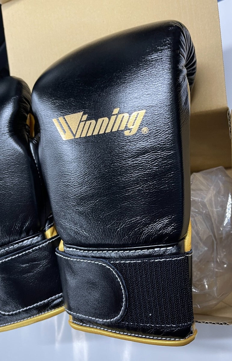 Winning Boxing Gloves Black/Gold Fight Gear