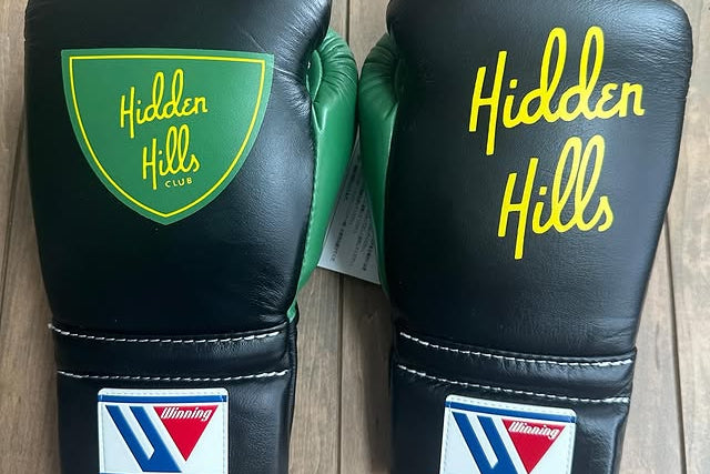 Winning Boxing Gloves Black/Green/Yellow Heavy Bag