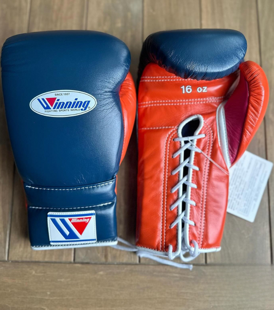 Winning Boxing Gloves Blue/Orange Custom