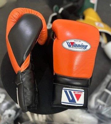 Winning Boxing Gloves Orange/Black Lace-Up