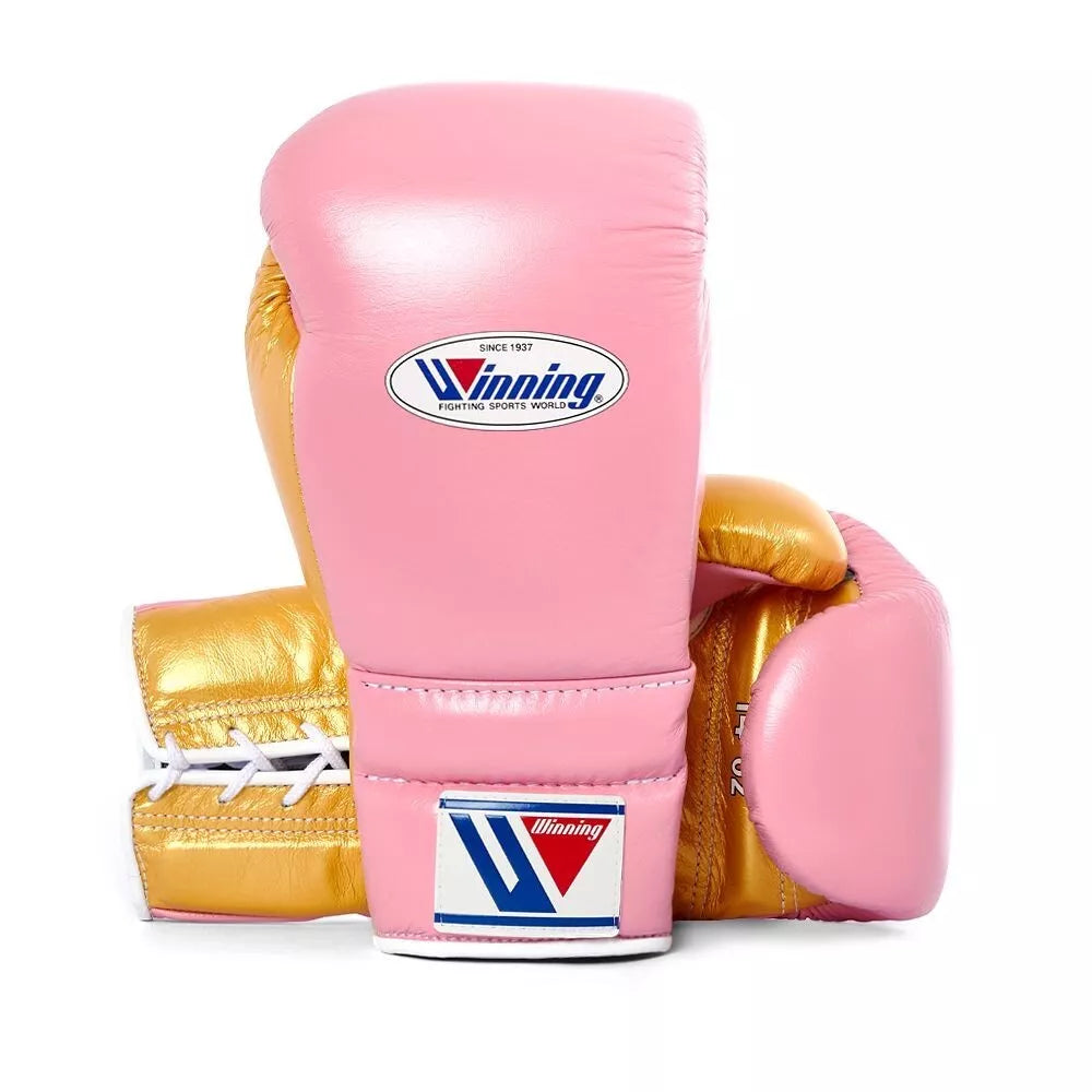 Winning Boxing Gloves Pink/Gold Custom