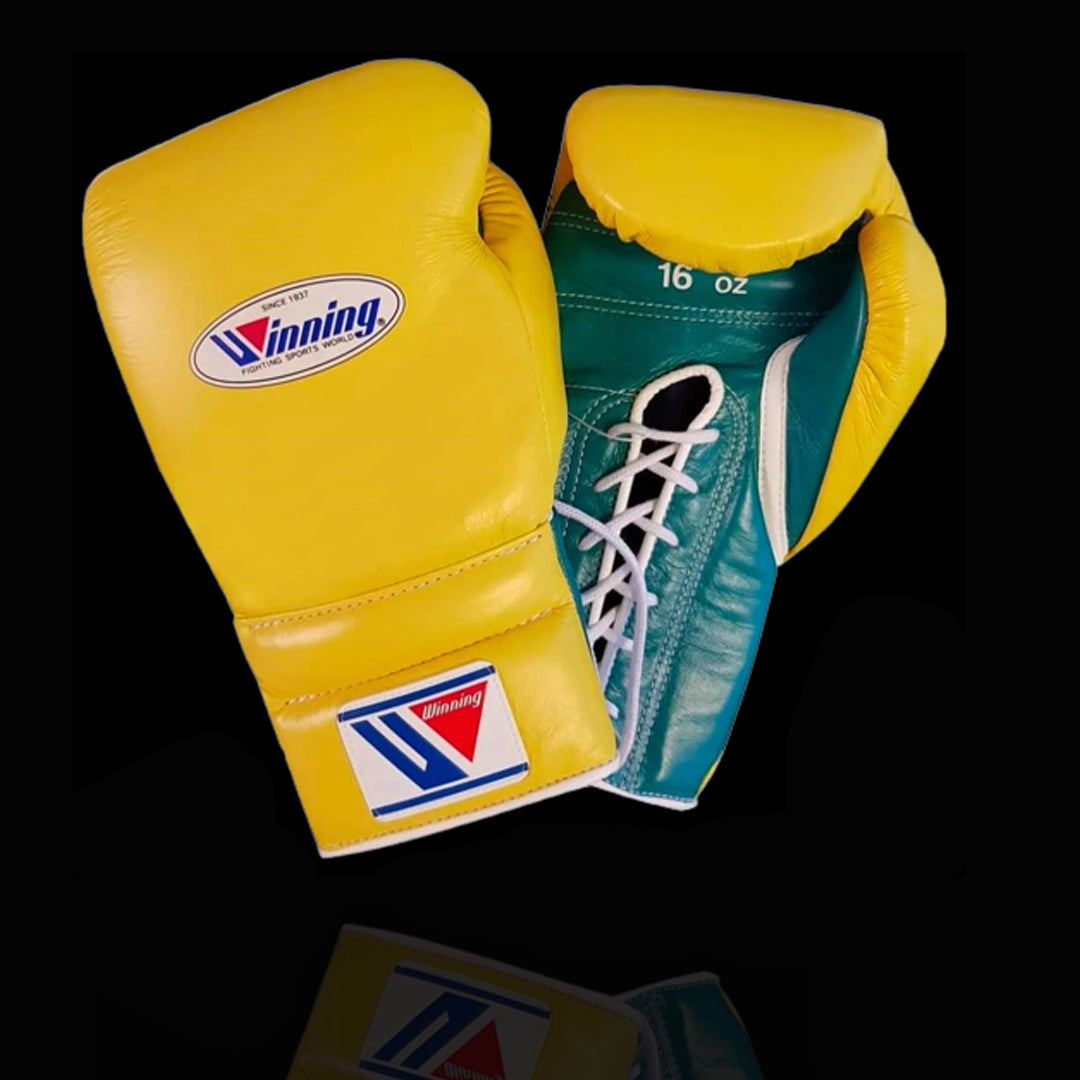 Winning Boxing Gloves Yellow/Green Training
