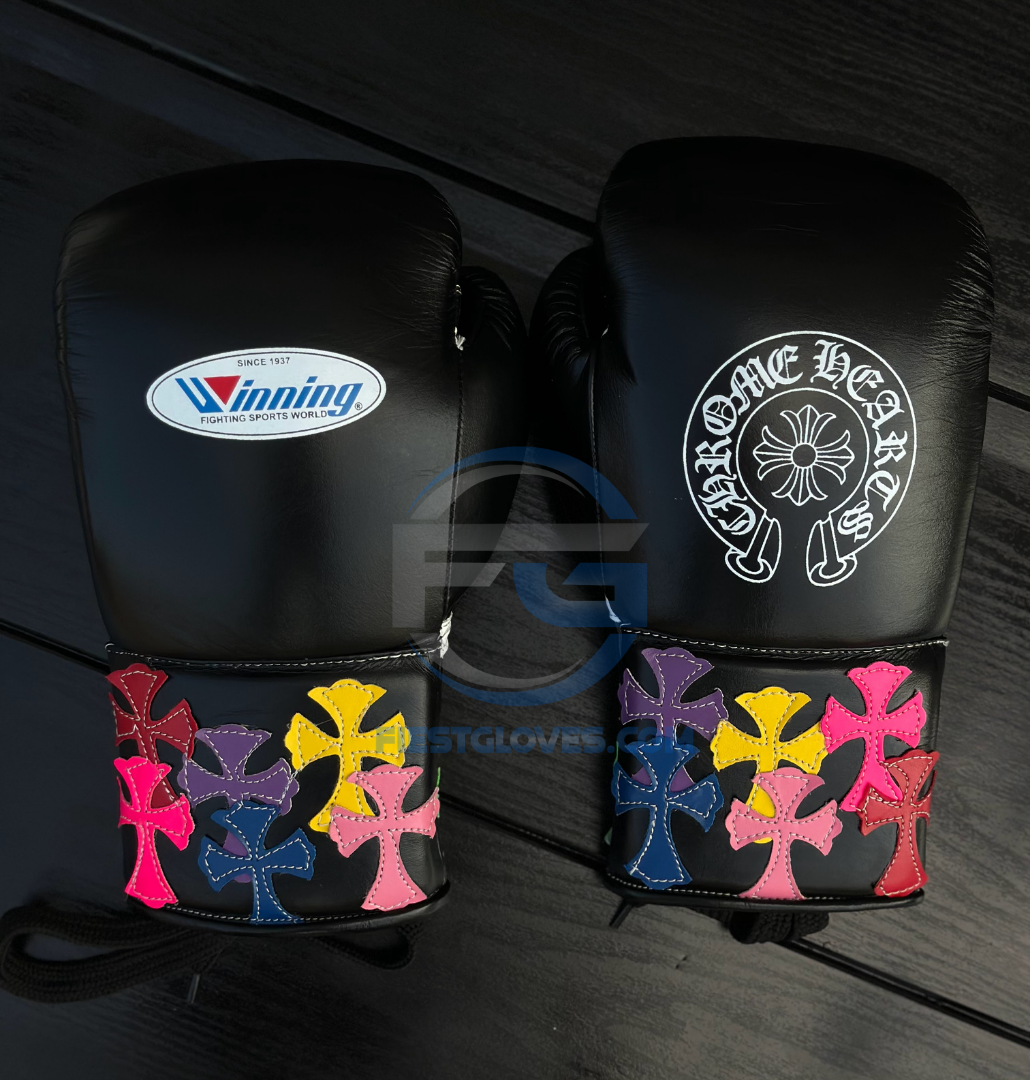 Winning Boxing Gloves Set Black Training Set