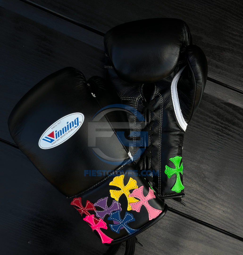 Winning Boxing Gloves Set Black Training Set