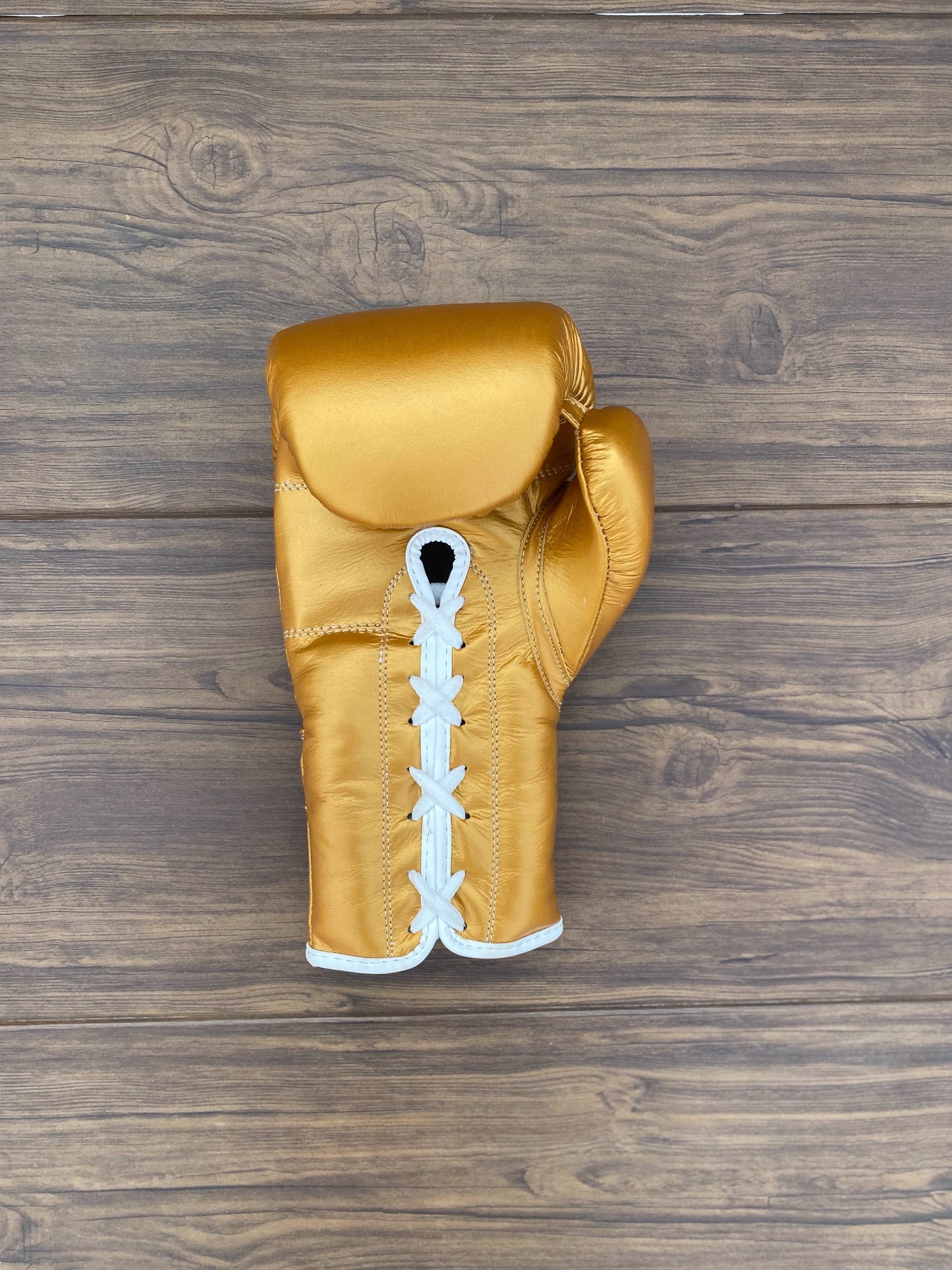 Winning Boxing Gloves Set Dark-Gold Lace-Up Gloves