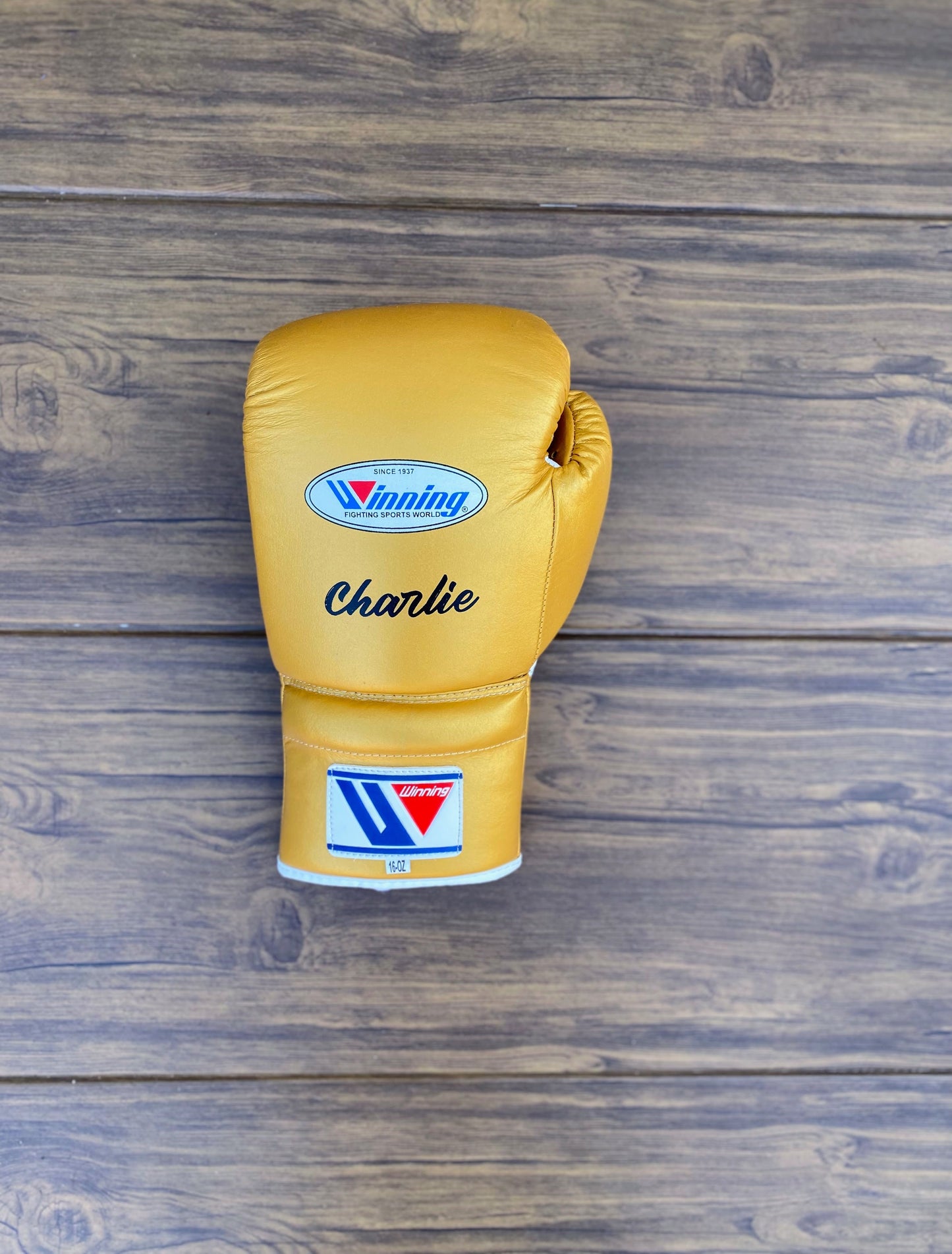 Winning Boxing Gloves Set Gold Customizable