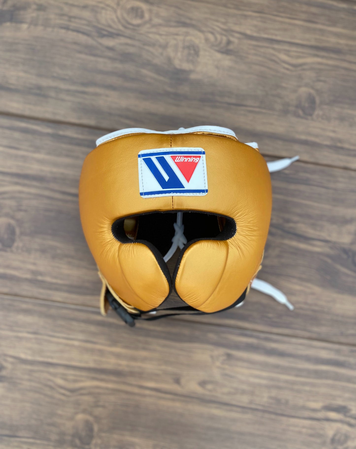 Winning Boxing Gloves Set Dark-Gold Lace-Up Gloves