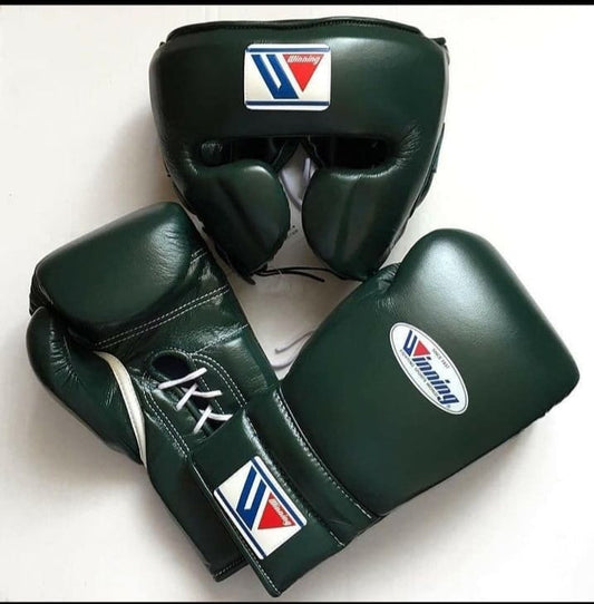 Winning Boxing Gloves Set Dark-Green Custom