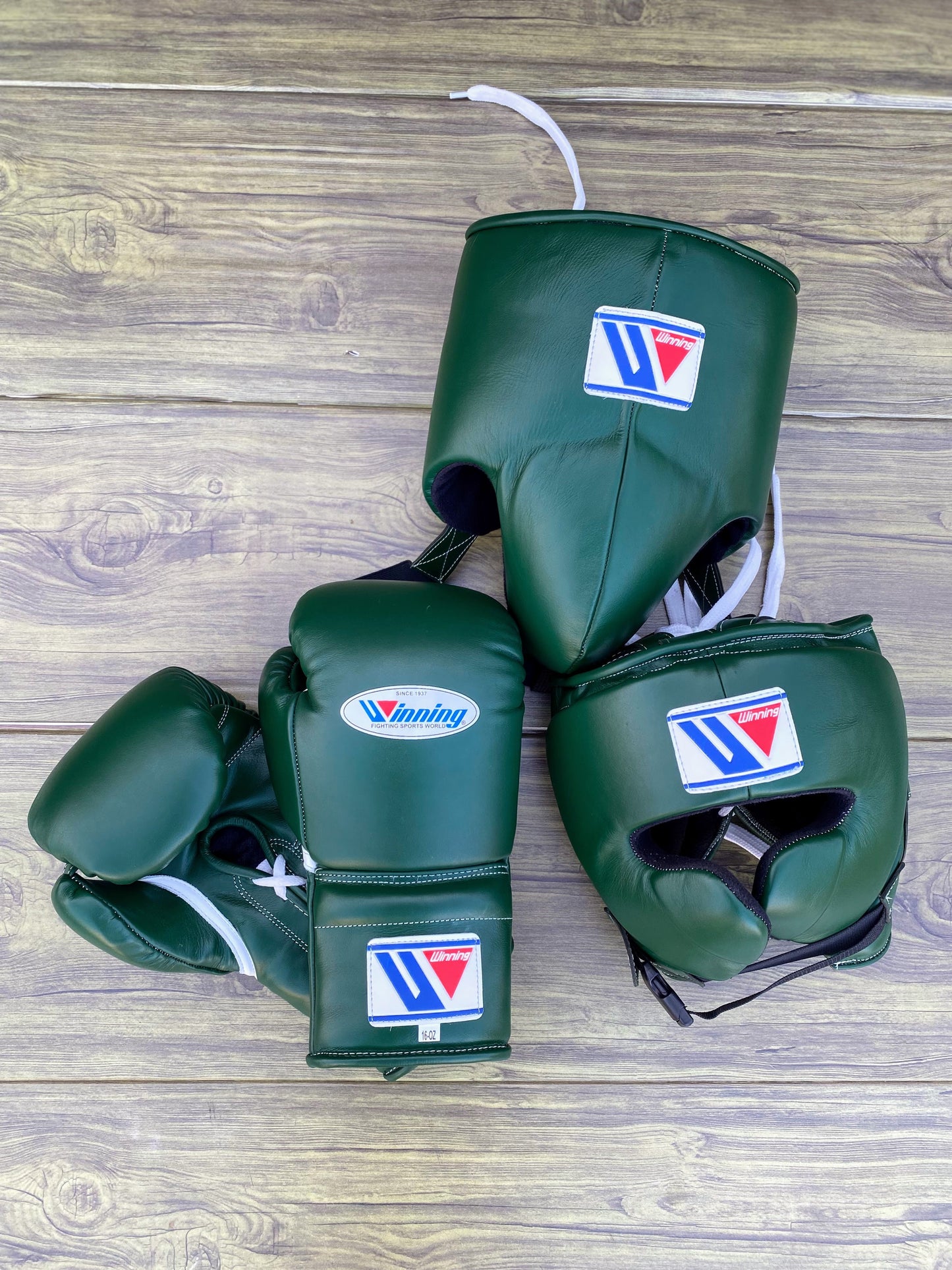 Winning Boxing Gloves Set Dark-Green Custom