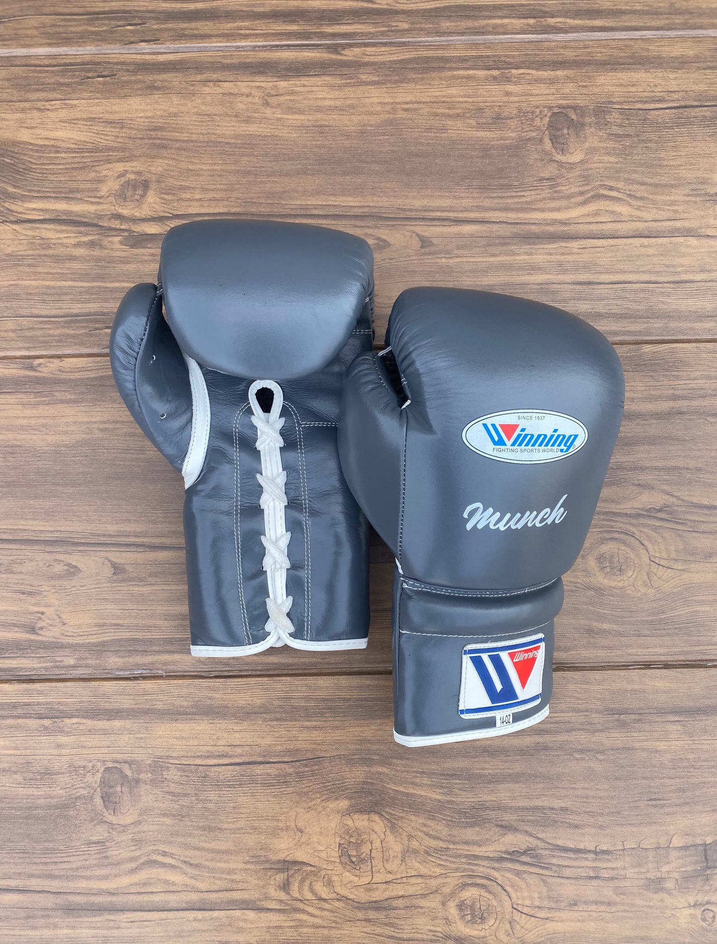 Winning Boxing Gloves Set Grey Protective Gear