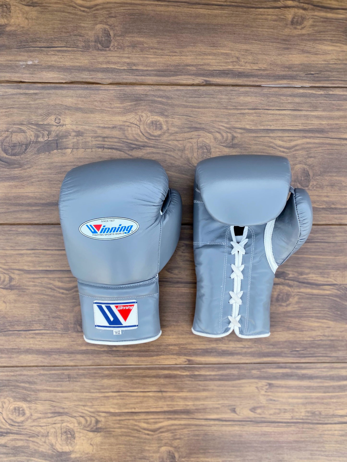 Winning Boxing Gloves Set Grey Custom Fit