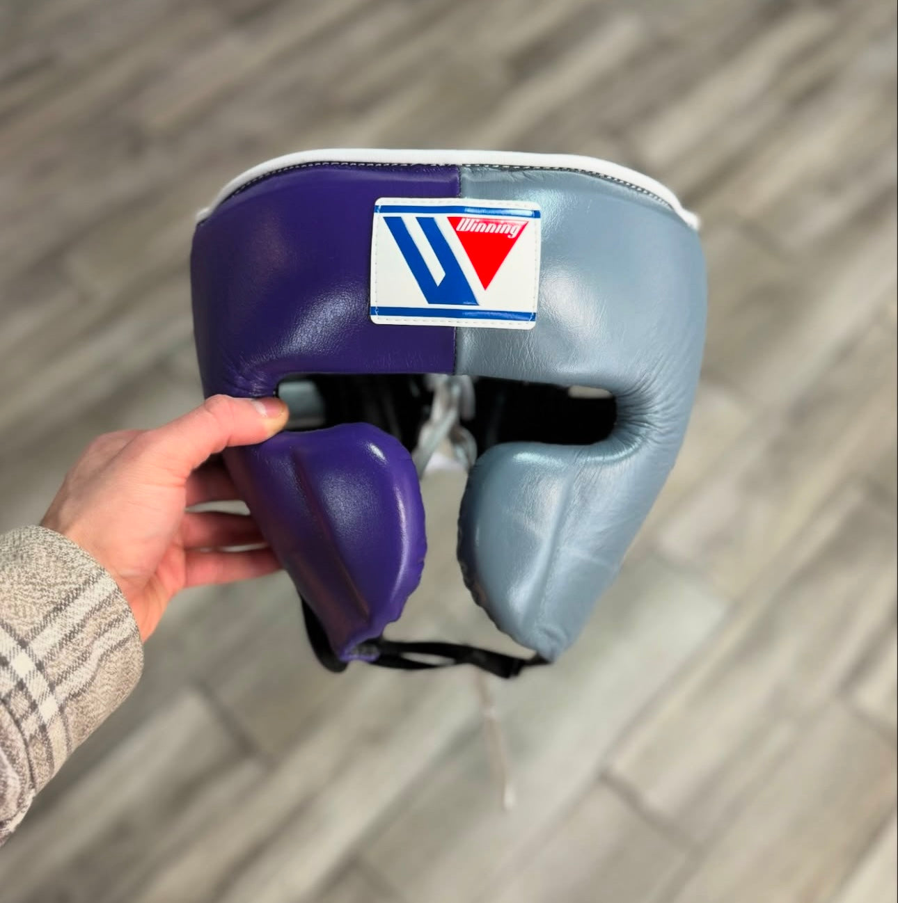 Winning Boxing Gloves Set Purple/Grey Boxing Gear